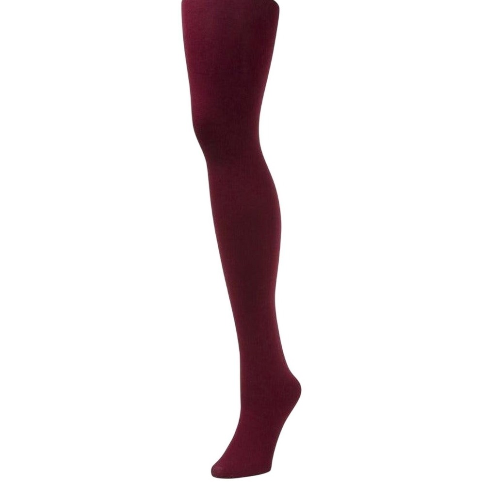 Burgundy Cotton Tights TALL Dark Red Wine B.ella Erika Opaque Fall NEW Winter